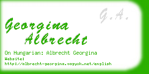georgina albrecht business card